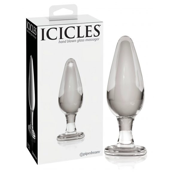 Dildo Anale in Vetro Cono Icicles N. 26 (Trasparente) 