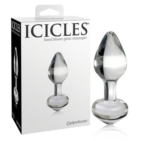 Icicles No. 44 - dildo anale in vetro a forma conica (trasparente)