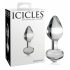 Icicles No. 44 - elegante plug anale in vetro trasparente