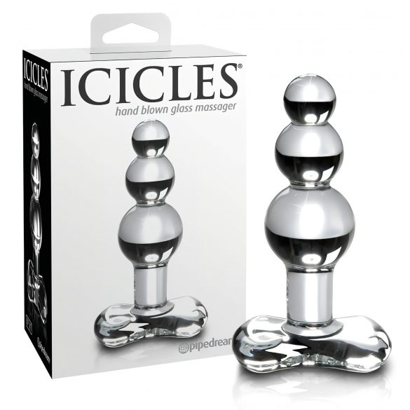 Icicles No. 47 - Dildo anale in vetro a tre perle (trasparente) 