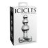 Icicles No. 47 - plug anale in vetro con tripla perla (trasparente)