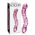 Icicles No. 55 - dildo in vetro a doppia estremità per punto G (rosa)