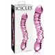 Icicles No. 55 - dildo in vetro a doppia estremità per punto G (rosa)