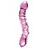 Icicles No. 55 - dildo in vetro a doppia estremità per punto G (rosa)