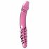 Dildo in Vetro Doppio Terminale con Forma di Pene Icicles N. 57 (Rosa) 