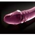 Dildo in Vetro Doppio Terminale con Forma di Pene Icicles N. 57 (Rosa) 