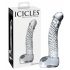 Dildo in Vetro Realistico con Testicoli Icicles No. 61 (Trasparente) 