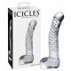 Dildo in Vetro Realistico con Testicoli Icicles No. 61 (Trasparente) 