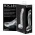 Dildo in Vetro Realistico con Testicoli Icicles No. 61 (Trasparente) 