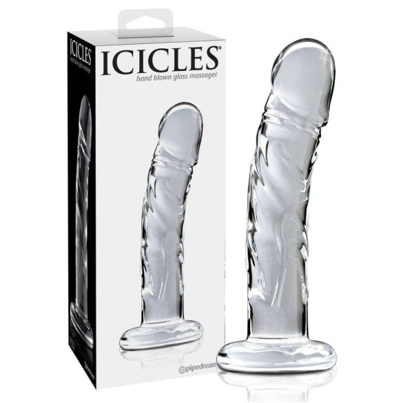 Dildo in Vetro Trasparente con Forma di Pene - Icicles No. 62 