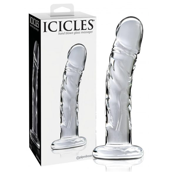 Icicles No. 62 - dildo in vetro con pene (trasparente)