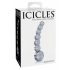 Icicles No. 66 - dildo curvo in vetro con sfere (trasparente)