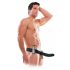 Vibratore Strap-On Fetish 8 - Hollow con Imbracatura (Nero) 