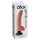 Vibratore Realistico King Cock 9 con Ventosa Flessibile (26cm) - Color Carne 