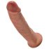 King Cock 9 - Dildo realistico con ventosa (23cm) - Naturale scuro