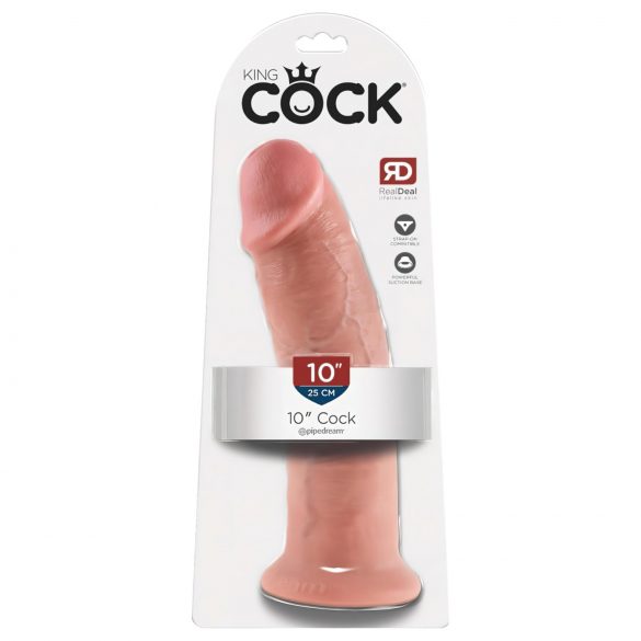 Re Cazzo King 10 - Dildo Realistico con Ventosa e Testicoli (25 cm) - Color Carne 