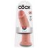 Re Cazzo King 10 - Dildo Realistico con Ventosa e Testicoli (25 cm) - Color Carne 