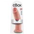 King Cock 10 - grande dildo ventosa (25cm) - naturale