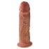 King Cock 10 - Grande Dildo con Ventosa (25cm) - Color Naturale Scuro 