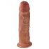 King Cock 10 - grande dildo con ventosa (25 cm) - scuro naturale