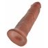 King Cock 10 - grande dildo con ventosa (25 cm) - scuro naturale