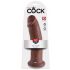 King Cock 10 - Grande Dildo con Ventosa (25cm) - Marrone 