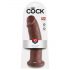 King Cock 10 - grande dildo con ventosa (25 cm) - marrone