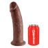 King Cock 10 - Grande Dildo con Ventosa (25cm) - Marrone 