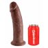 King Cock 10 - grande dildo con ventosa (25 cm) - marrone