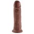 King Cock 10 - Grande Dildo con Ventosa (25cm) - Marrone 