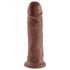 King Cock 10 - grande dildo con ventosa (25 cm) - marrone