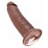 King Cock 10 - Grande Dildo con Ventosa (25cm) - Marrone 