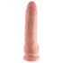 King Cock 9 - grosso dildo con ventosa e testicoli (23 cm) - naturale