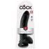 Cock King 9 con Testicoli e Ventosa - Dildo Nero Grande (23cm) 