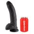 Cock King 9 con Testicoli e Ventosa - Dildo Nero Grande (23cm) 