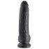 King Cock 9 - grande dildo con ventosa e testicoli (23cm) - nero