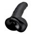 King Cock 9 - grande dildo con ventosa e testicoli (23cm) - nero