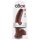 King Cock 9 - dildo testicolare a morsetto grande (23 cm) - marrone 