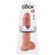 King Cock 11 - dildo con ventosa e testicoli (28 cm) - naturale