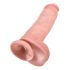 Re Cazzo 11 - Dildo Grande con Ventosa e Testicoli (28cm) - Colore Naturale 