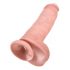 King Cock 11 - dildo con ventosa e testicoli (28 cm) - naturale