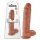 King Cock 11 - dildo con ventosa e testicoli (28 cm) - scuro naturale