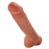 King Cock 11 - Dildo Realistico con Ventosa e Testicoli (28cm) - Color Carne Scuro 