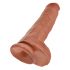 King Cock 11 - Dildo Realistico con Ventosa e Testicoli (28cm) - Color Carne Scuro 