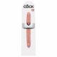 King Cock 12 Slim - doppio dildo realistico (31 cm) - naturale