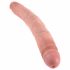 King Cock 12 Slim - doppio dildo realistico (31 cm) - naturale