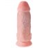 King Cock 9 Chubby - dildo con base a ventosa, con testicoli (23 cm) - naturale