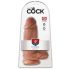 Dildo King Cock Chubby da 9 Pollici con Ventosa e Testicoli (23cm) - Naturale Scuro 