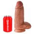 Dildo King Cock Chubby da 9 Pollici con Ventosa e Testicoli (23cm) - Naturale Scuro 