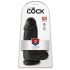 Dildo Nero Ventosa e Testicoli "King Cock 9 Chubby" (23cm) 